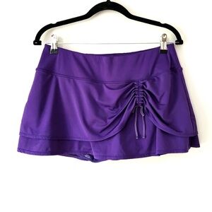 Athleta Purple Side Ruched Mini Skirt Skort Tennis Pickleball Women’s Size Small